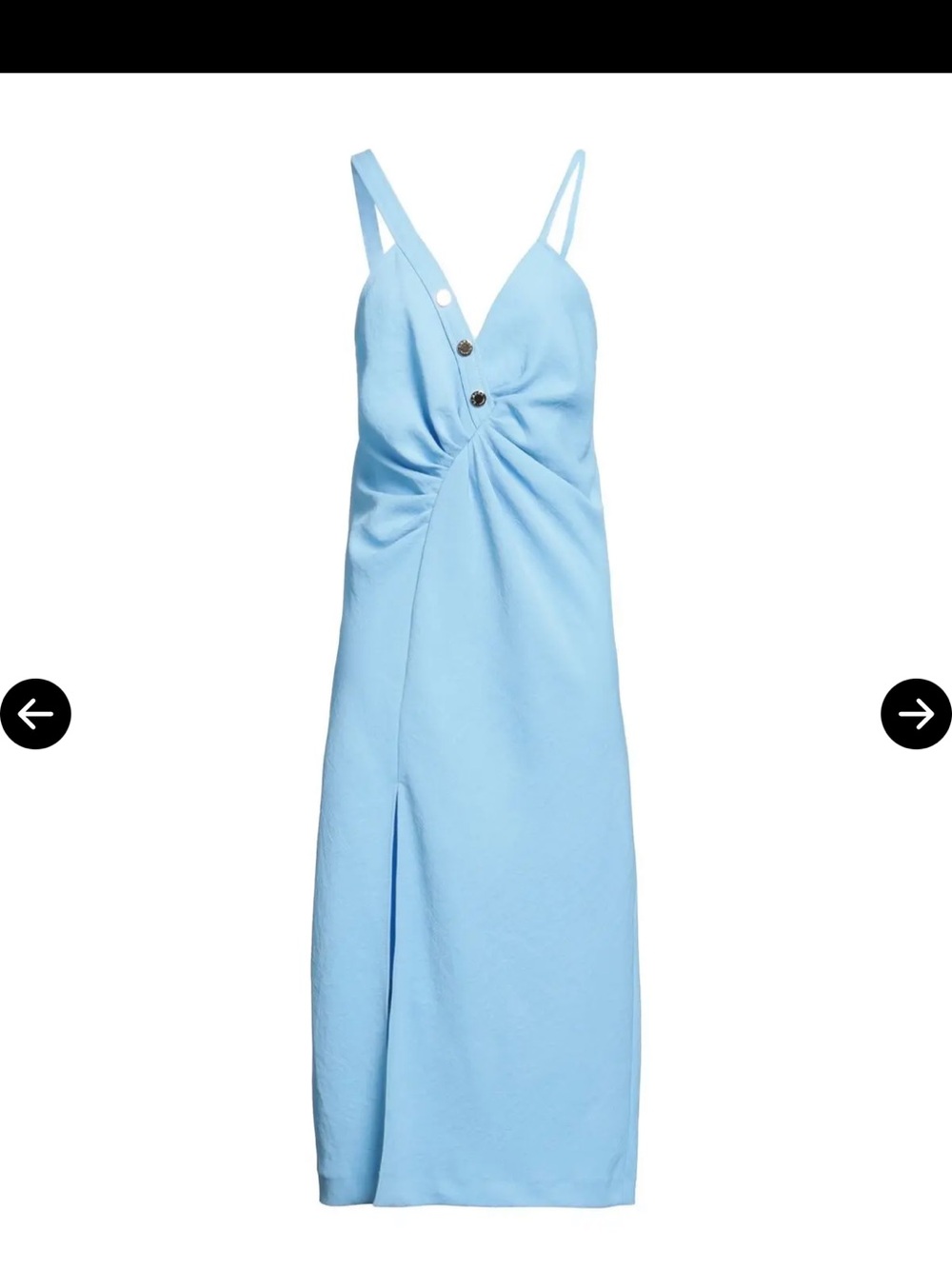 Sandro V-Neck Midi Dress in Light Blue